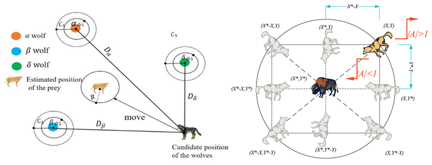 Grey Wolf Optimizer diagram